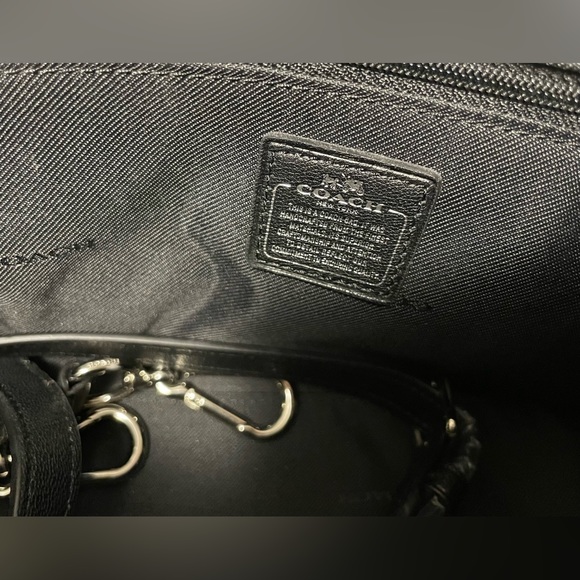 Coach Black And Beige Leather Satchel - Picture 14 of 14